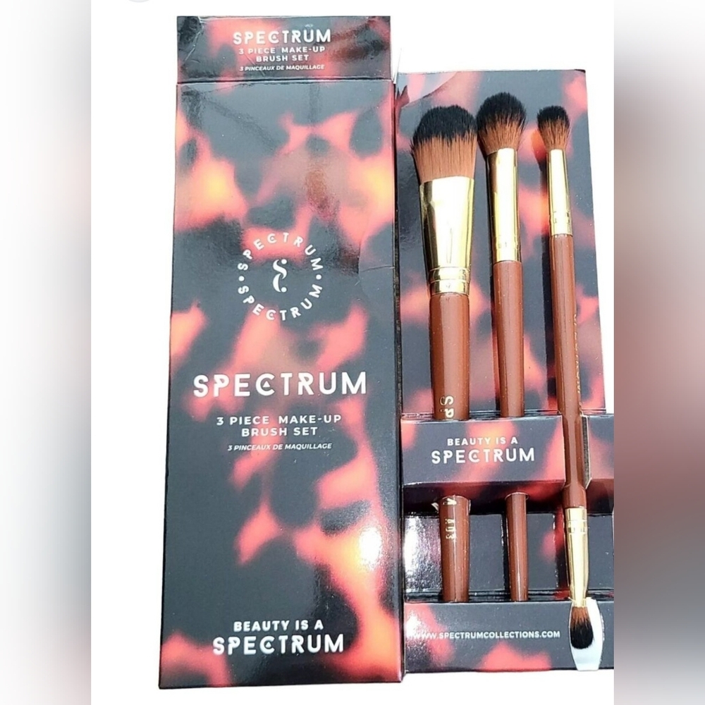 Spectrum 3 piece makeup brush set